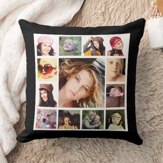 あなた自身のはっきりしたな写真のコラージュを作って下さい クッション (ブランケット)
