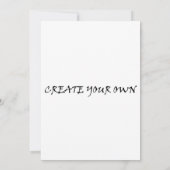 あなた自身のものを作りなさい 招待状 (裏面)