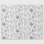 あなた自身のアイスクリームコーンを着色して下さい ラッピングペーパー (フラット)