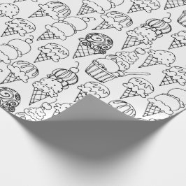 あなた自身のアイスクリームコーンを着色して下さい ラッピングペーパー