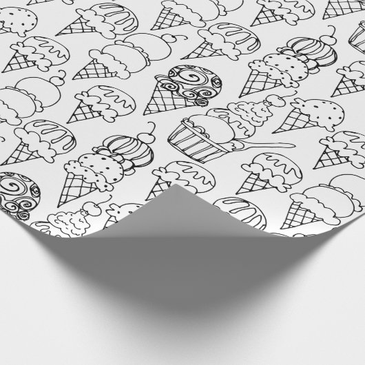 あなた自身のアイスクリームコーンを着色して下さい ラッピングペーパー (角)