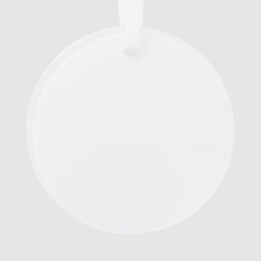あなた自身のアクリルの円型のオーナメントを作成して下さい オーナメント (裏面)