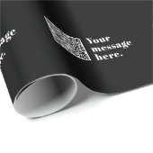 あなた自身のアップロードされたQRコードと編集可能なレトロテキスト ラッピングペーパー (ロールコーナー)