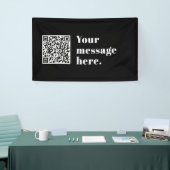 あなた自身のアップロードされたQRコードと編集可能なレトロテキスト 横断幕 (トレードショー)