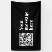 あなた自身のアップロードされたQRコードと編集可能なレトロテキスト 横断幕 (縦)