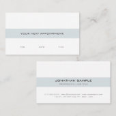 あなた自身のアポイントメントのメモのエレガントな平野を作成して下さい 予約カード (正面/裏面)