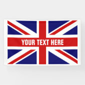 あなた自身のイギリスの英国国旗の旗の旗の印を作って下さい 横断幕 (横)