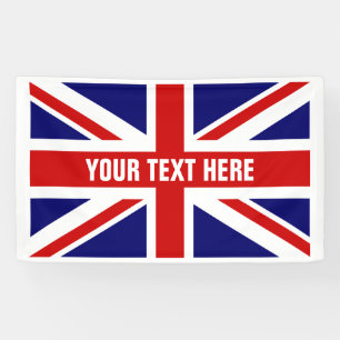 あなた自身のイギリスの英国国旗の旗の旗の印を作って下さい 横断幕