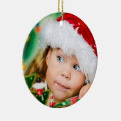 あなた自身のイメージ-カスタムなイメージのオーナメント--を加えて下さい セラミックオーナメント (右)