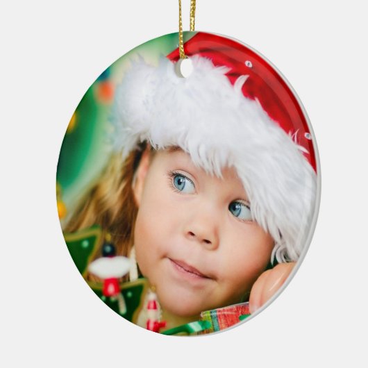 あなた自身のイメージ-カスタムなイメージのオーナメント--を加えて下さい セラミックオーナメント (左)