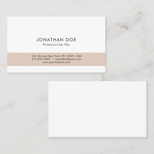 あなた自身のエレガントでモダンでシンプルなテンプレートを作成して下さい 名刺 (正面/裏面)