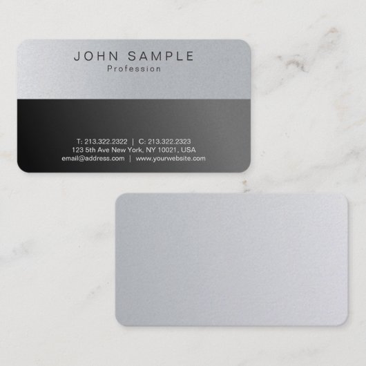 あなた自身のエレガントでモダンな真珠の終わりの贅沢を作成して下さい 名刺 (正面/裏面)