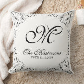 あなた自身のエレガントで優美な結婚式のモノグラムを作成して下さい クッション (ブランケット)