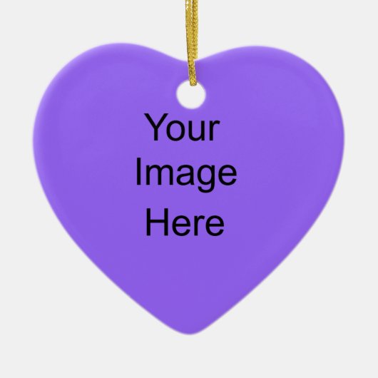 あなた自身のオーナメントの薄紫のハートを作成して下さい セラミックオーナメント (正面)
