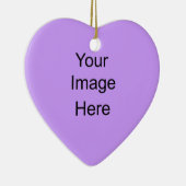 あなた自身のオーナメントライトラベンダーのハートを作成して下さい セラミックオーナメント (右)