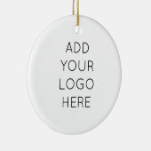 あなた自身のカスタムでパーソナライズなロゴのイメージを設計して下さい セラミックオーナメント (右)