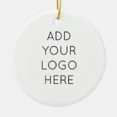 あなた自身のカスタムでパーソナライズなロゴのイメージを設計して下さい セラミックオーナメント (正面)