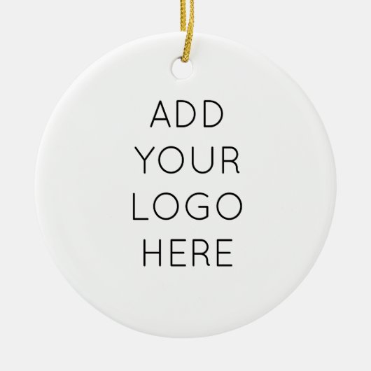 あなた自身のカスタムでパーソナライズなロゴのイメージを設計して下さい セラミックオーナメント (正面)