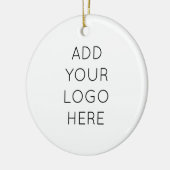 あなた自身のカスタムでパーソナライズなロゴのイメージを設計して下さい セラミックオーナメント (左)