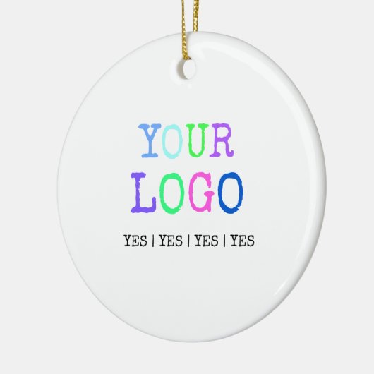 あなた自身のカスタムでパーソナライズなロゴを設計して下さい セラミックオーナメント (左)