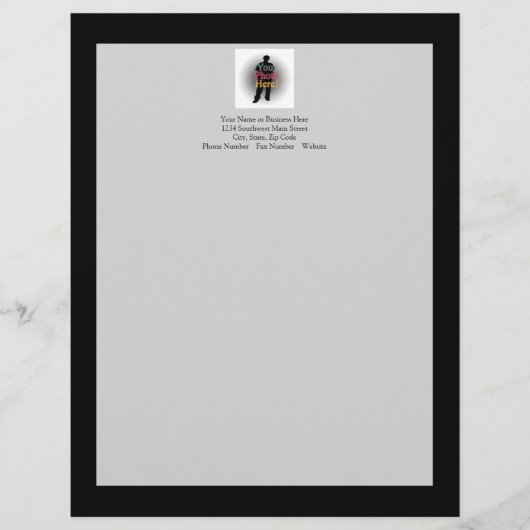 あなた自身のカスタムでパーソナライズな写真を作成して下さい レターヘッド (正面)