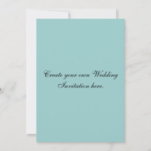 あなた自身のカスタムで青い結婚式招待状を作成して下さい 招待状 (正面)