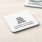 あなた自身のカスタムなバーのコースターを作って下さい! コースター (左側)