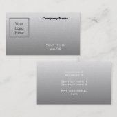 あなた自身のカスタムなロゴの銀製灰色を作成して下さい 名刺 (正面/裏面)