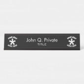 あなた自身のカスタムなロゴを使用して下さい デスクネームプレート (正面)