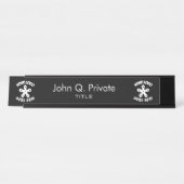 あなた自身のカスタムなロゴを使用して下さい デスクネームプレート (正面)