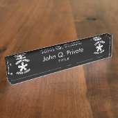 あなた自身のカスタムなロゴを使用して下さい デスクネームプレート (側面)