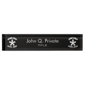 あなた自身のカスタムなロゴを使用して下さい デスクネームプレート (正面)