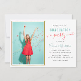 あなた自身のカスタムな写真の卒業生のパーティの招待状を作成して下さい 招待状
