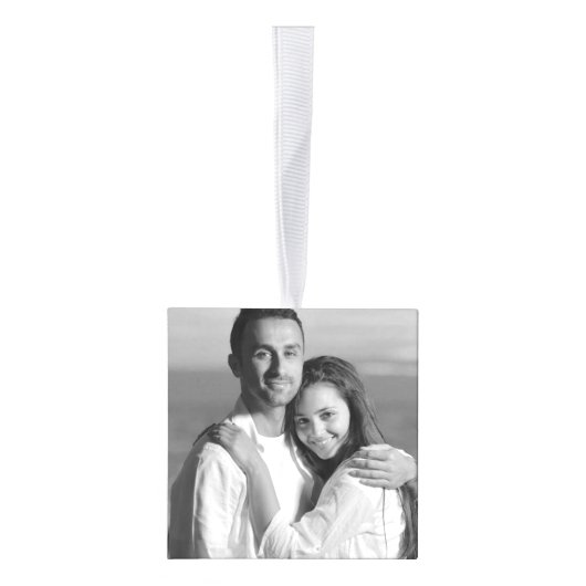 あなた自身のカスタムな写真を加えて下さい キューブオーナメント (右)