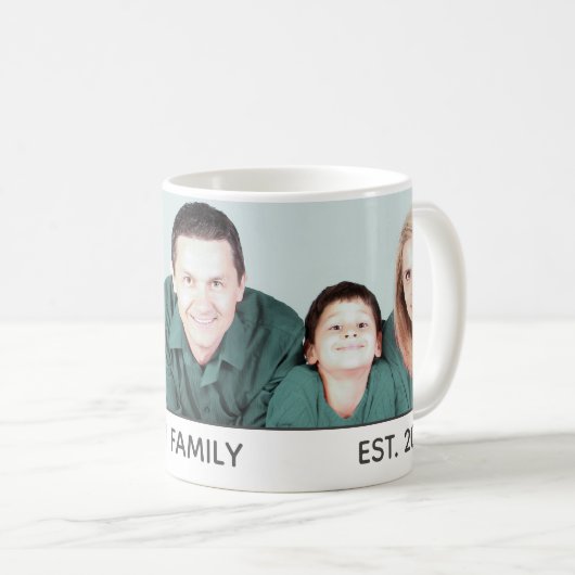 あなた自身のカスタムな家族写真を作成して下さい コーヒーマグカップ (正面右)