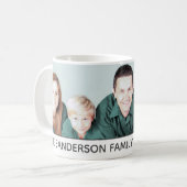 あなた自身のカスタムな家族写真を作成して下さい コーヒーマグカップ (正面左)
