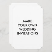 あなた自身のカスタムな結婚式招待状を5 x 7作成して下さい 招待状 (正面/裏面)