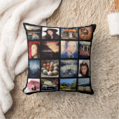 あなた自身のカスタム16のInstagramの写真のコラージュを作成して下さい クッション (ブランケット)