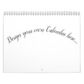 あなた自身のカレンダーを設計して下さい カレンダー (カバー)