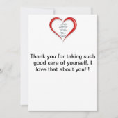 あなた自身のカードを世話するためにありがとう サンキューカード (正面)