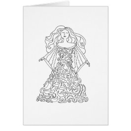 あなた自身のカード-夢の服--を着色して下さい