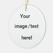 あなた自身のクリスマスのオーナメントを作成して下さい! セラミックオーナメント (左)