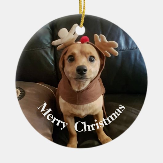 あなた自身のクリスマスのオーナメントを作成して下さい セラミックオーナメント (正面)