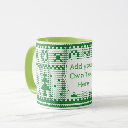 あなた自身のクリスマスのマグを作成して下さい マグカップ (正面左)