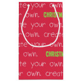 あなた自身のクリスマスバッグデザインを作成! スモールペーパーバッグ (裏面)