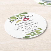 あなた自身のコースター感謝していウェディングデイリーフを作成する ラウンドペーパーコースター (アングル)