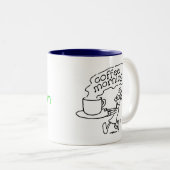 あなた自身のコーヒー・マグを得て下さい ツートーンマグカップ (正面右)