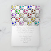 あなた自身のサッカーのバースデー・カードを作成して下さい カード (内部)