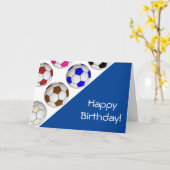 あなた自身のサッカーのバースデー・カードを作成して下さい カード (黄色い花)