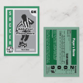 あなた自身のサッカーカードを作って下さい 名刺 (正面/裏面)